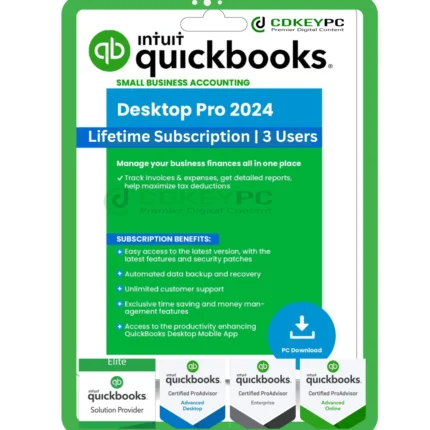 QuickBooks Desktop Pro 2024 Lifetime Activation - 3 USERS